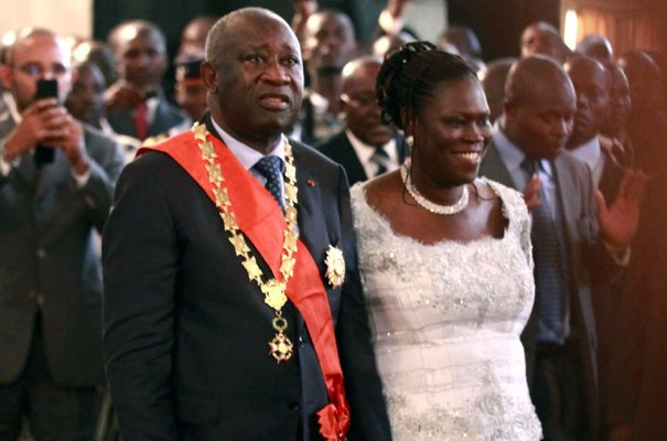 L'ex-président Laurent Gbagbo en compagnie de sa ''première'' femme Simone Ehivet. Crédit Photo: Reuters 