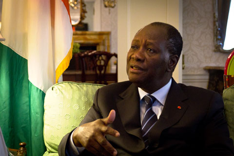 Le président Ouattara n'est pas du même avis que Obama et Hollande sur la question. crédit photo: DR