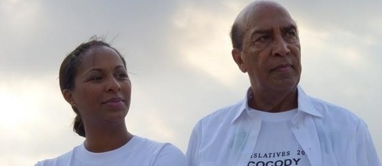 Georges Ou&eacute;gnin &eacute;tait aux c&ocirc;t&eacute;s de sa fille, Yasmina, pendant la campagne des L&eacute;gislatives de 2011. Ph: DR