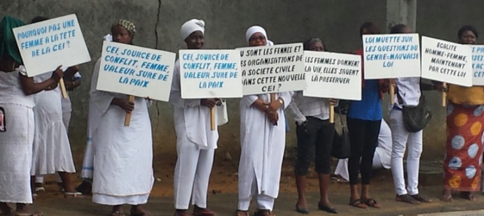 Ces femmes ivoiriennes entendent aller jusqu'au bout du combat contre les in&eacute;galit&eacute;s sociales. Ph: Wanep-ci