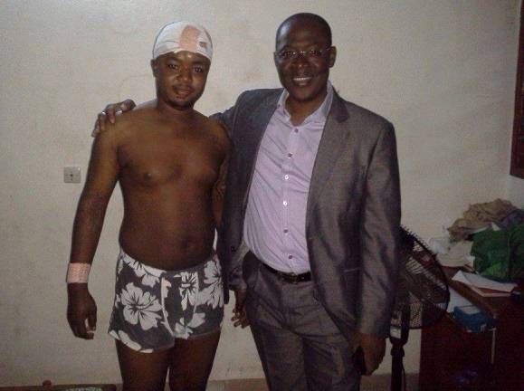 Le Directeur de l'INFS avec son jeune fr&egrave;re Traor&eacute; Aboubacar. Ph: MT